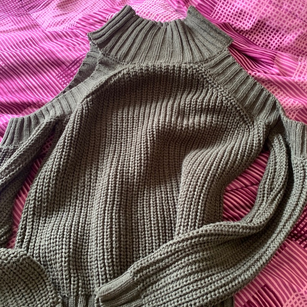 Open shoulder sweater